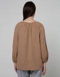 St. Yves Pucker Detailing Blouse Wanita