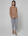 St. Yves Pucker Detailing Blouse Wanita