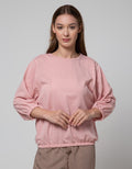 St. Yves 7/8 Blouse Baloon Texture Knit Top