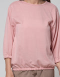 St. Yves 7/8 Blouse Baloon Texture Knit Top