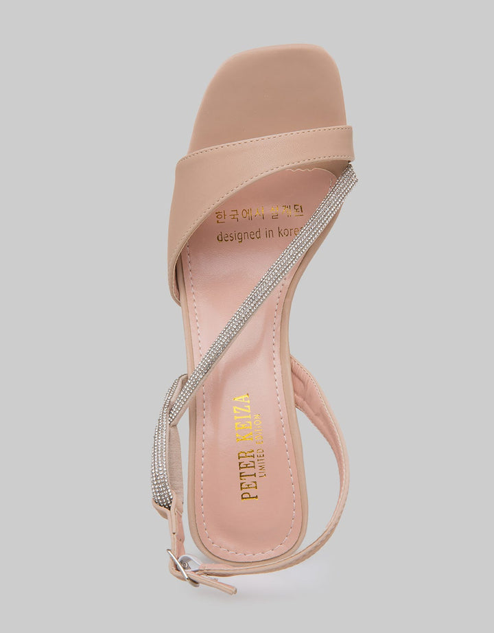 Peter Keiza Cross Strap Sandal Heels Wanita