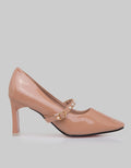 Peter Keiza Beaded Strap Sepatu Heels Wanita