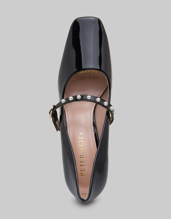 Peter Keiza Beaded Strap Sepatu Heels Wanita