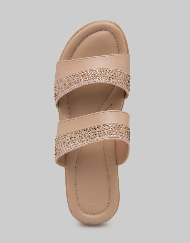 Peter Keiza Pearl Strap Sandal Wedges Wanita