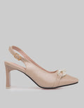 Peter Keiza Pearl Ribbon Sepatu Heels Wanita