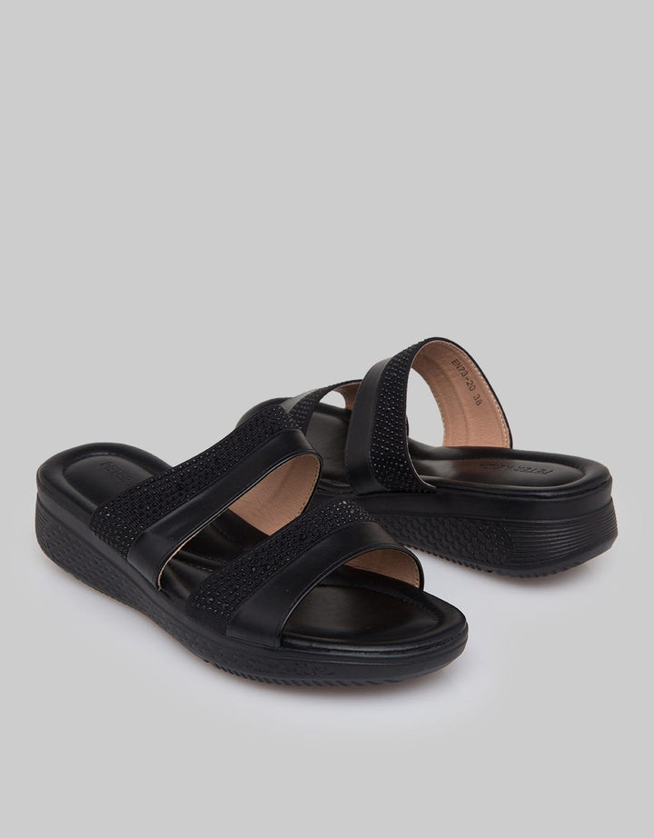 Peter Keiza Pearl Strap Sandal Wedges Wanita
