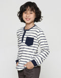 Little M Long Sleeve T-Shirt Print Henley Wafer Salur