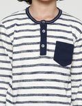 Little M Long Sleeve T-Shirt Print Henley Wafer Salur