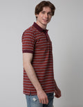 Crocodile Horizon Stripe Polo Shirt Men