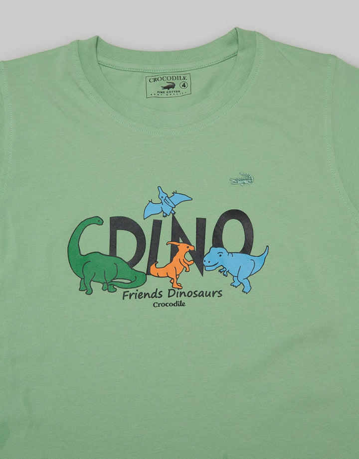 Crocodile Kids Dino Print Kaos Anak Laki-laki