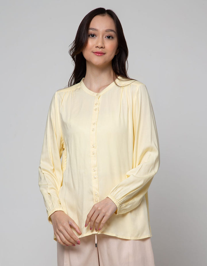 St. Yves Long Sleeve Blouse Rayon Twill