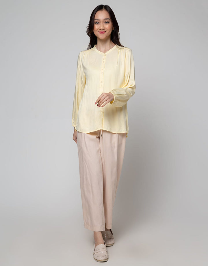 St. Yves Long Sleeve Blouse Rayon Twill