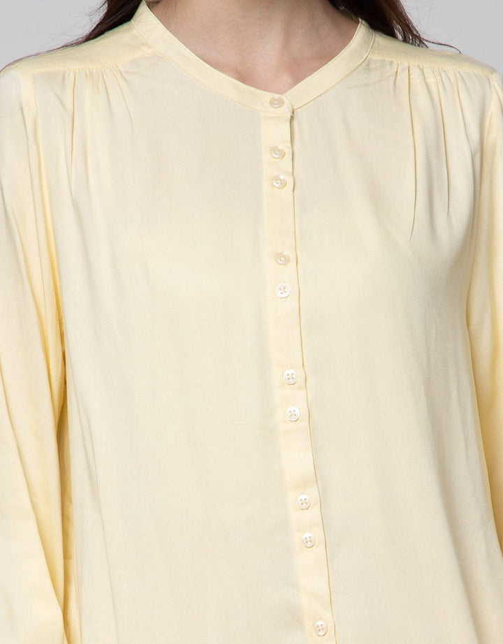 St. Yves Long Sleeve Blouse Rayon Twill