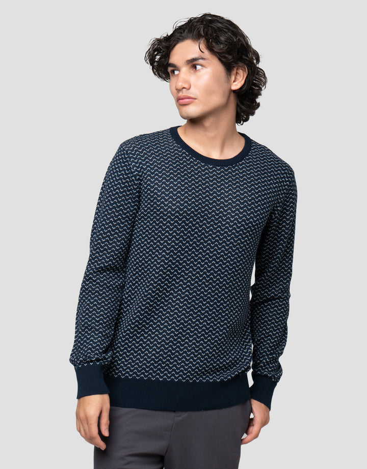 Cardinal Formal Pattern Geometric Sweater Pria