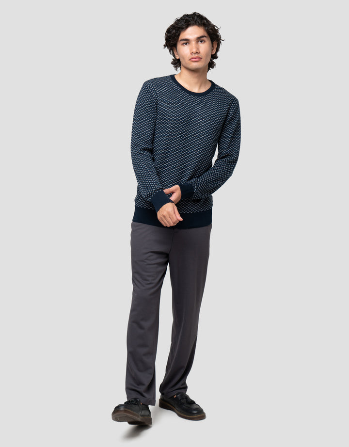Cardinal Formal Pattern Geometric Sweater Pria