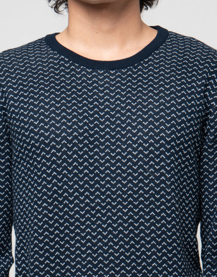 Cardinal Formal Pattern Geometric Sweater Pria