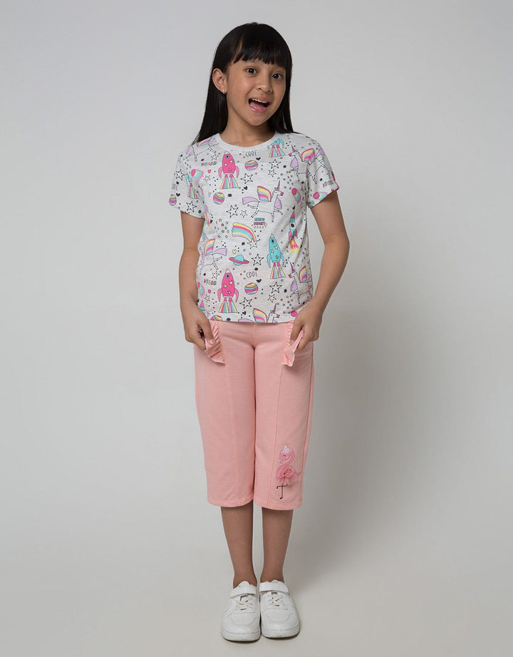 Little M Short Sleeve T-Shirt Print Space Q4 Full Print