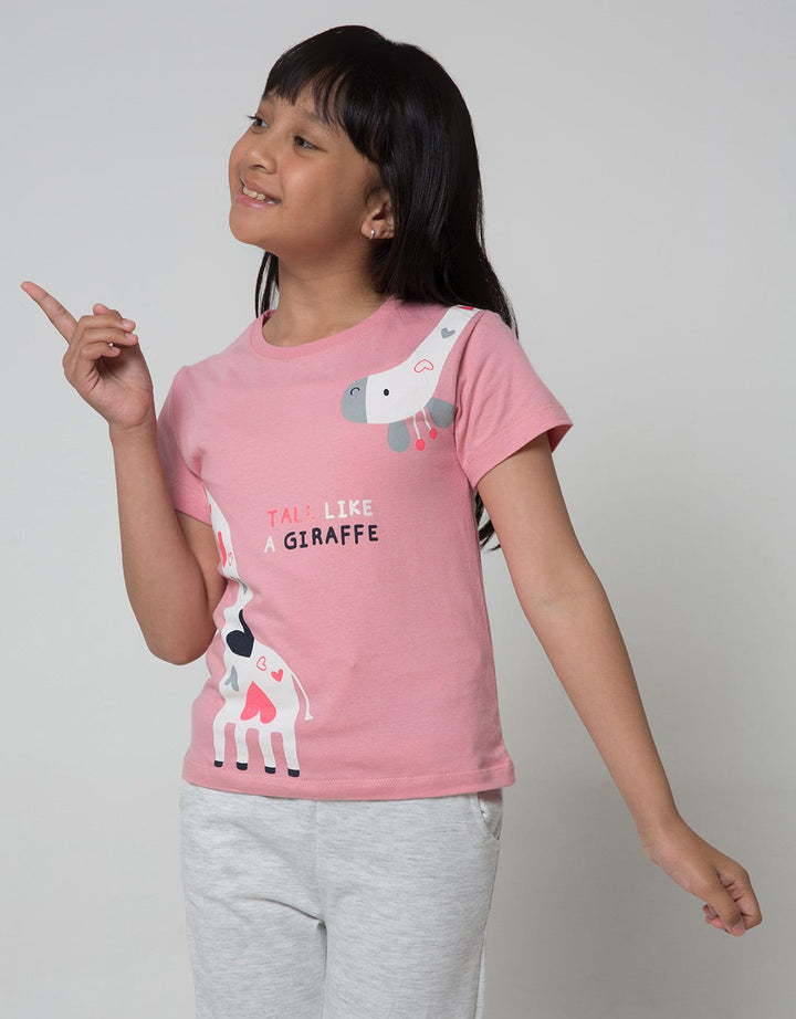 Little M Short Sleeve T-Shirt Jungle Tall Like A Giraffe