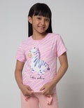 Little M Short Sleeve T-Shirt Print Jungle Fullprint Little Zebra