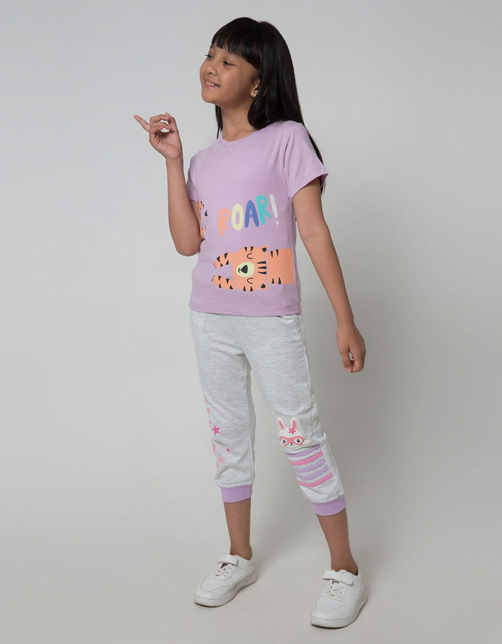 Little M Short Sleeve T-Shirt Print Jungle Roar Tiger