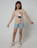 Little M Short Sleeve T-Shirt Print Jungle Pink Zebra