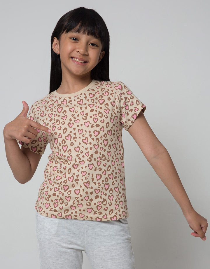 Little M Short Sleeve T-Shirt Jungle Fullprint Tiger Motif