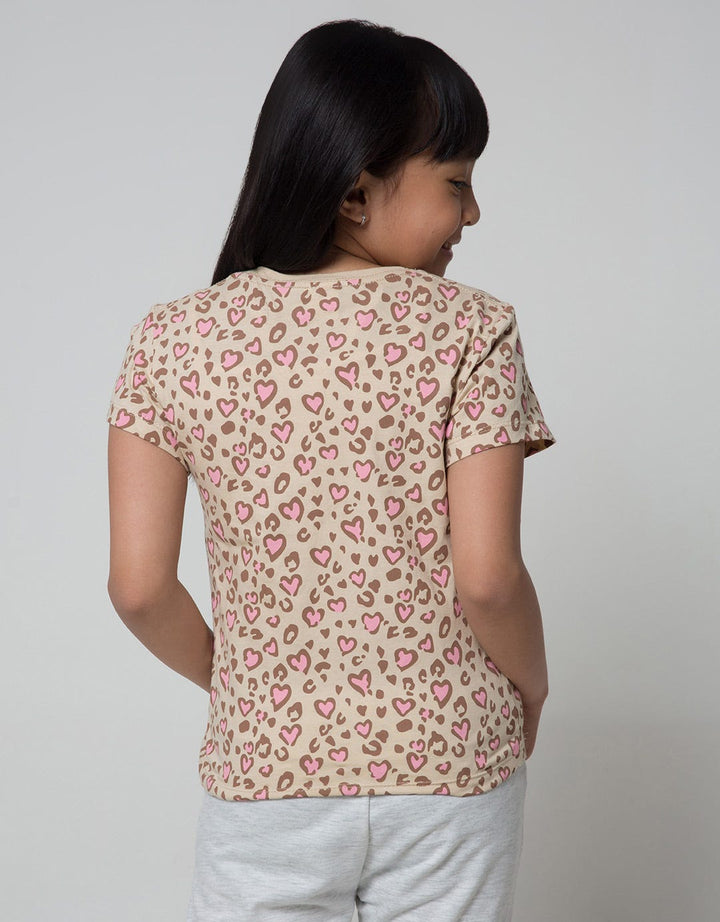 Little M Short Sleeve T-Shirt Jungle Fullprint Tiger Motif