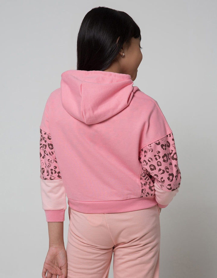 Little M Sweatshirt Hoody Cut N Sewn Tiger Motif