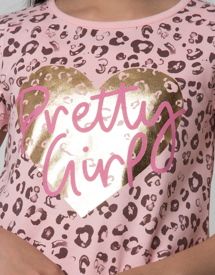 Little M Foil Pretty Girl Kaos Anak Perempuan