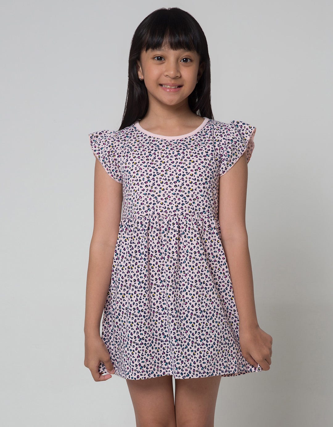 Little M Short Sleeve Midi Dress Daily Motif Macan