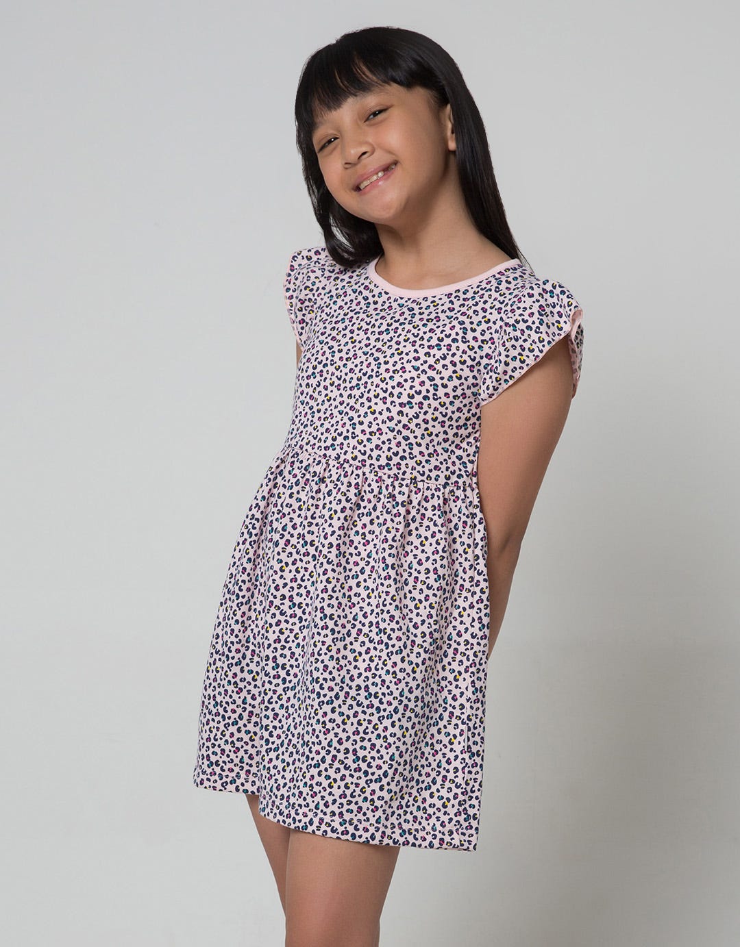 Little M Short Sleeve Midi Dress Daily Motif Macan
