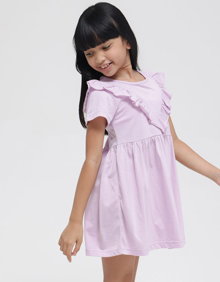 Little M Ruffle Triangle Midi Dress Anak Perempuan