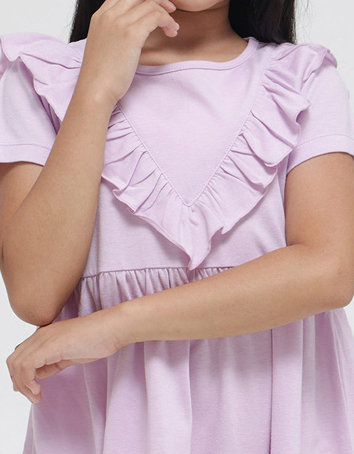 Little M Ruffle Triangle Midi Dress Anak Perempuan