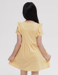 Little M Short Sleeve Midi Dress Ruffle Triangle