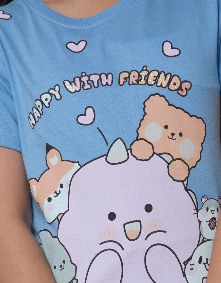 Little M Animals Kikawai Girls T-Shirt