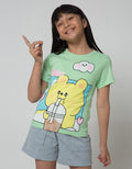 Little M Bear Boba Kawai Kaos Anak Perempuan