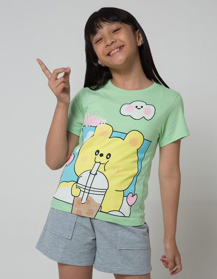 Little M Bear Boba Kawai Kaos Anak Perempuan