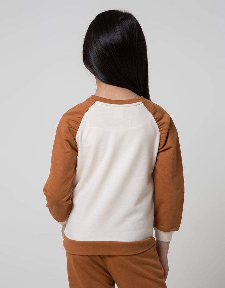 Little M Flower Girrafe Sweater Anak Perempuan