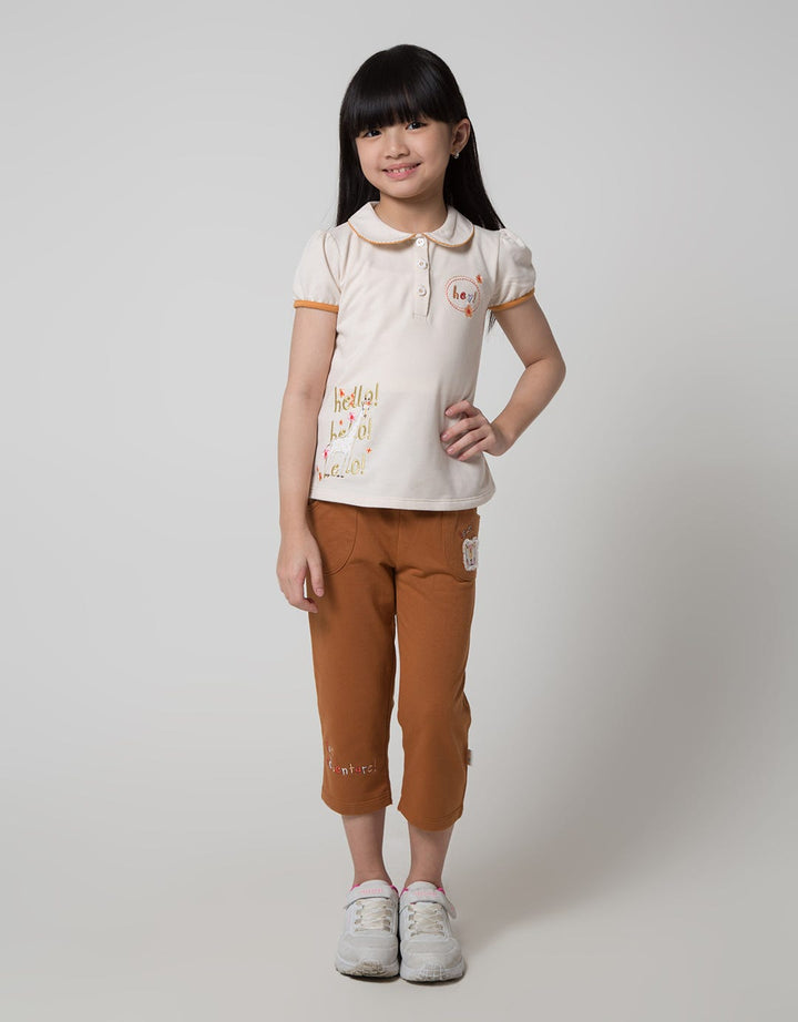 Little M Giraffe Hello Girls T-Shirt