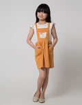Little M Short Sleeve Midi Dress Overall Ruffle