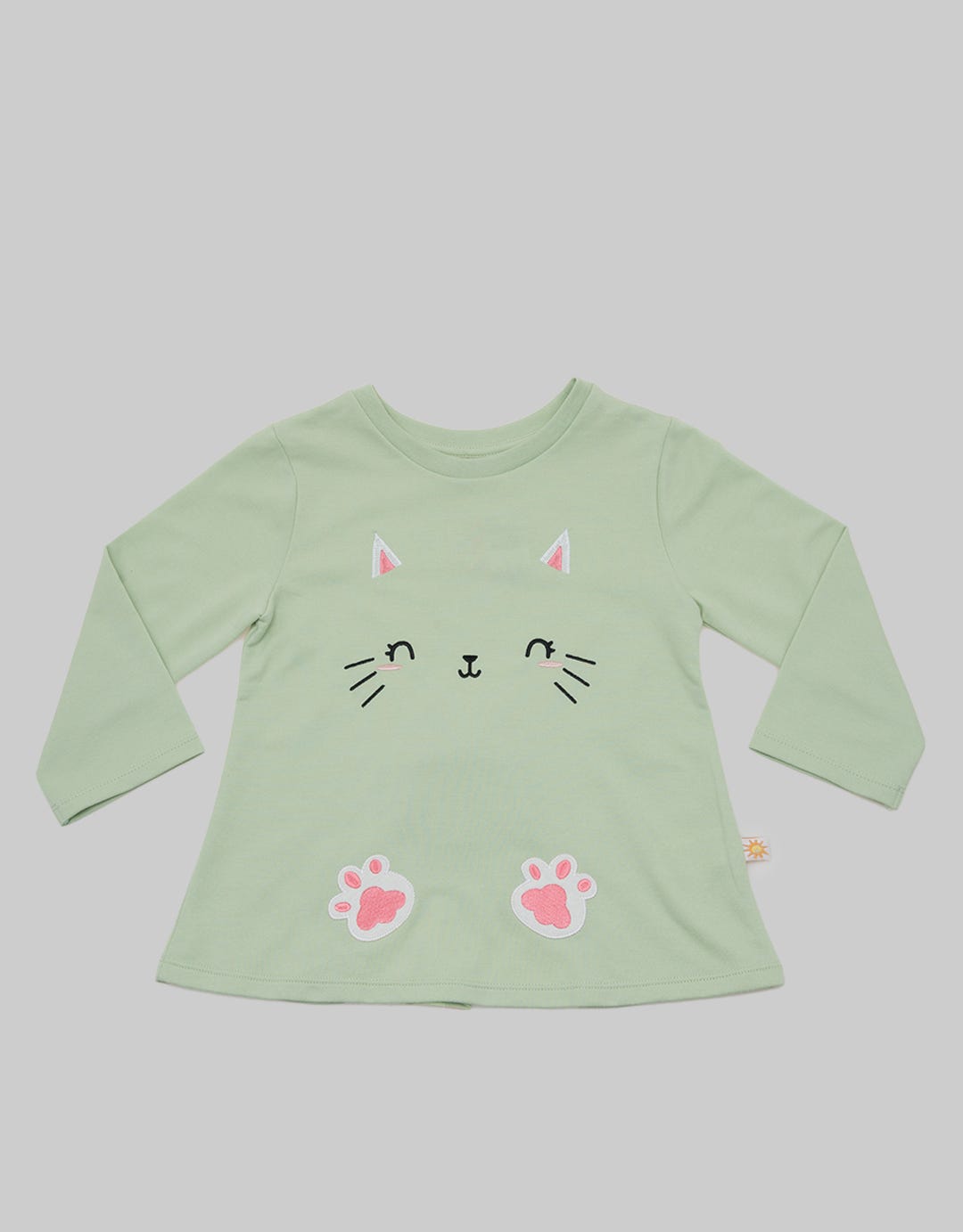 Little M Long Sleeve T-Shirt Combination Cat Box Print
