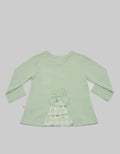 Little M Long Sleeve T-Shirt Kombinasi Print Kotak Kucing
