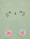 Little M Long Sleeve T-Shirt Kombinasi Print Kotak Kucing