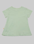 Little M Short Sleeve T-Shirt Ruffle Silang Kucing