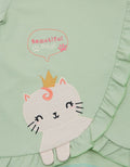 Little M Short Sleeve T-Shirt Ruffle Silang Kucing