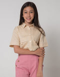 Aero Crop Big Pocket Kemeja Anak Perempuan