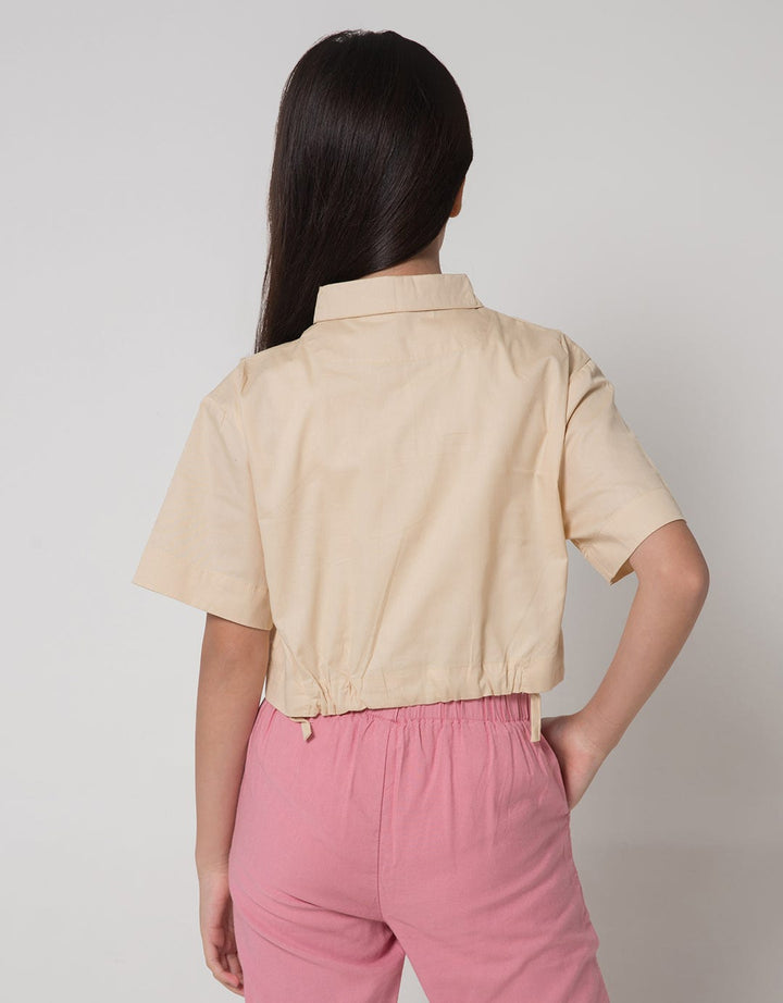Aero Crop Big Pocket Kemeja Anak Perempuan