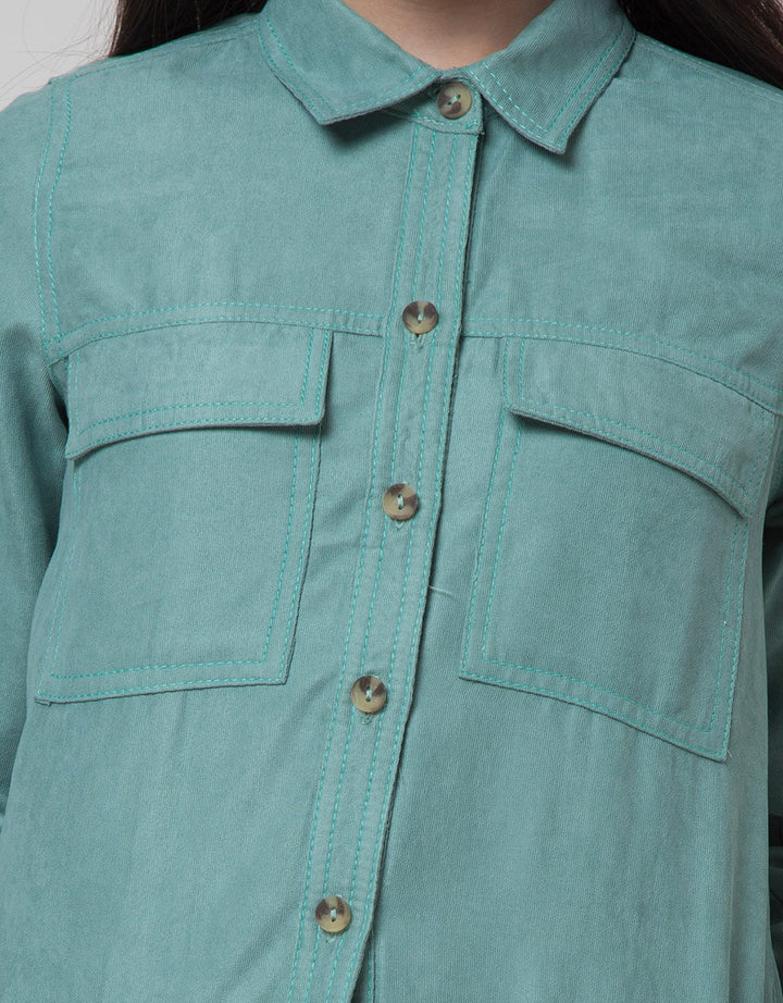 Aero Long Sleeve Shirt Crop Collar