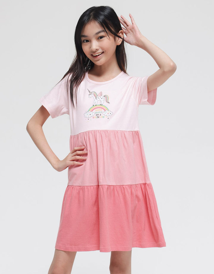 Aero Rainbow On Tone Midi Dress Anak Perempuan