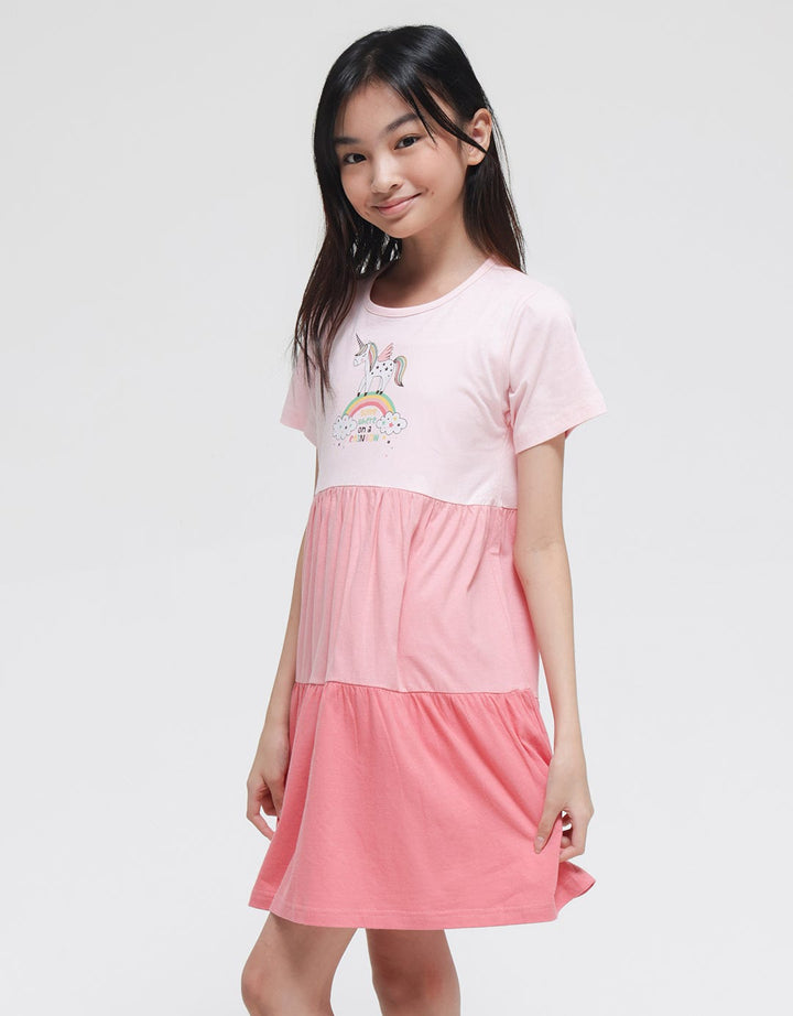 Aero Rainbow On Tone Midi Dress Anak Perempuan